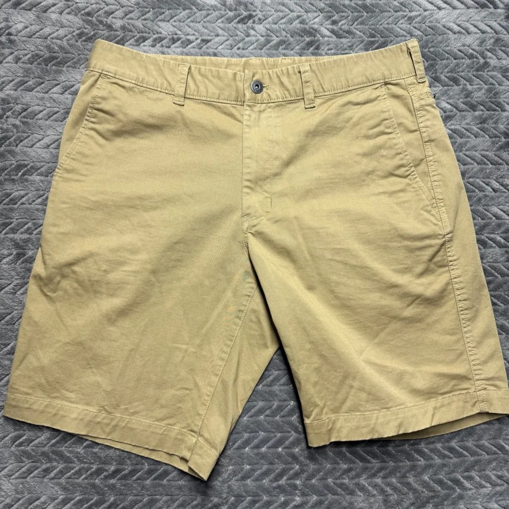 The North Face Chino Shorts 34 Khaki Excellent Cotton Blend Stretch (1651)
